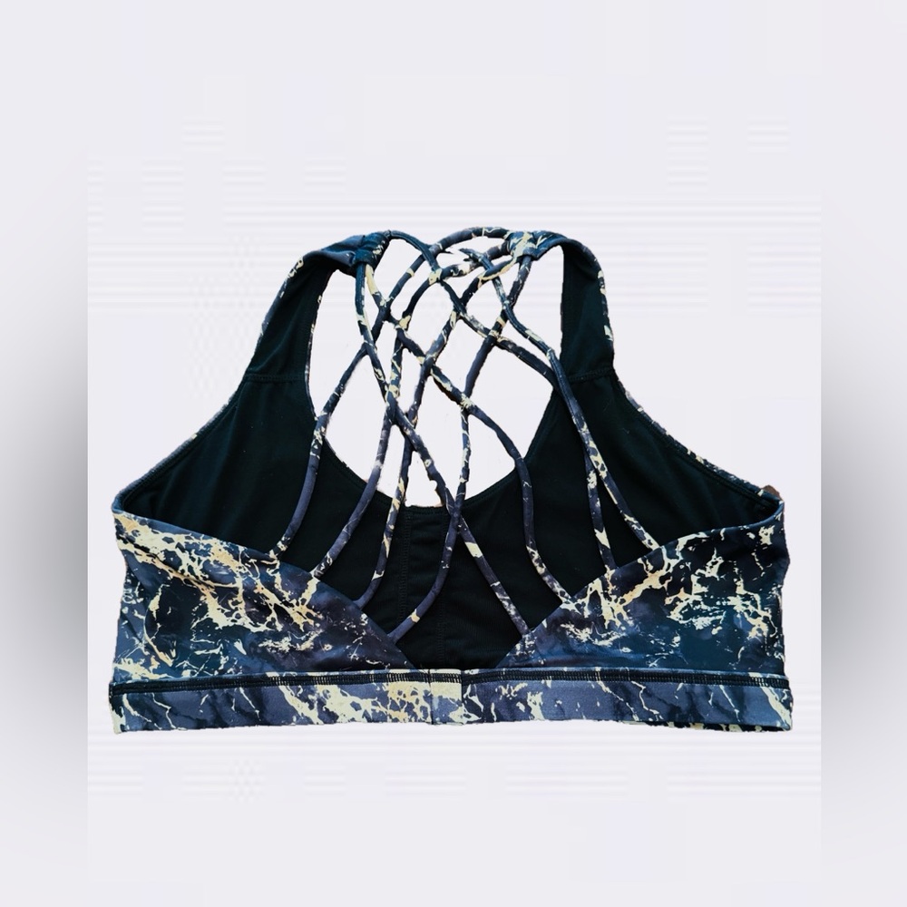 Constantly Varied Gear CVG Butterfly Back Sports Bra Black w/ Gold Marble  XL - Picture 2 of 7
